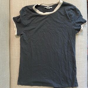 Top shop grey and white tee